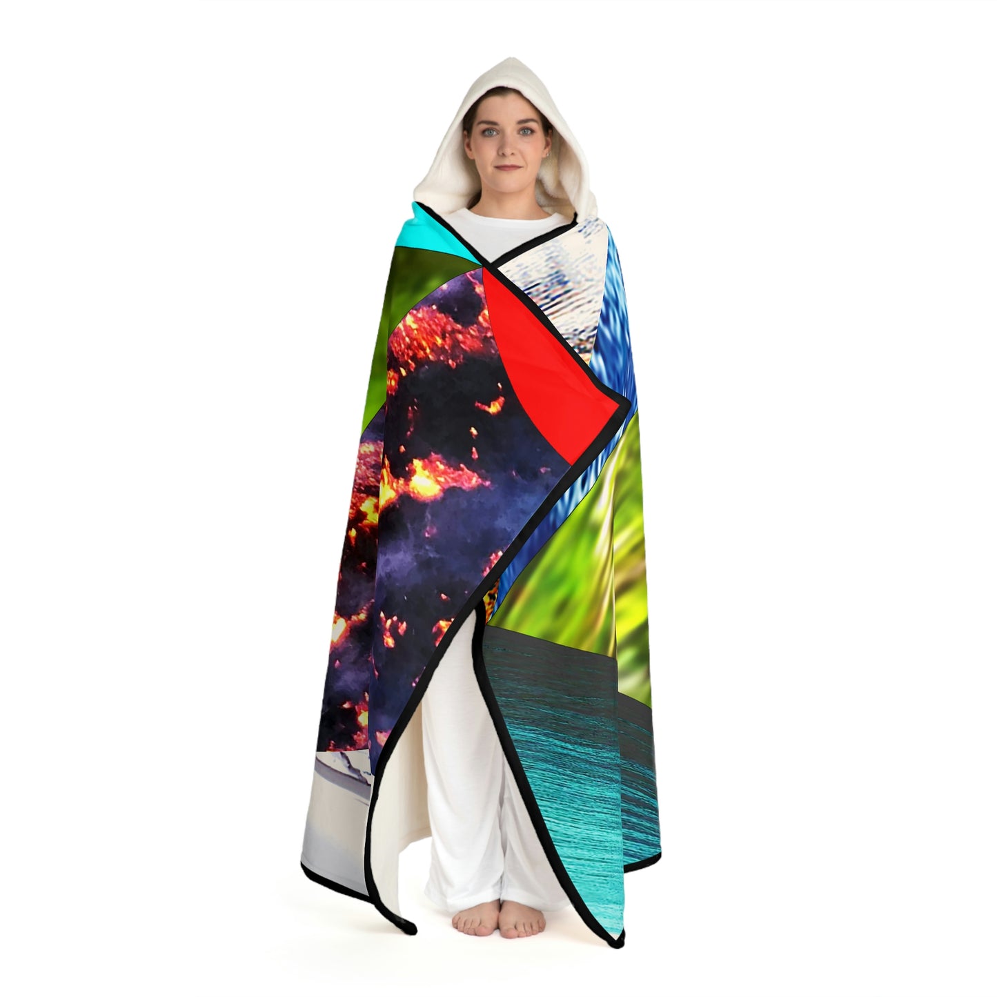 UNO ALLPRAISES V Hooded Sherpa Fleece Blanket