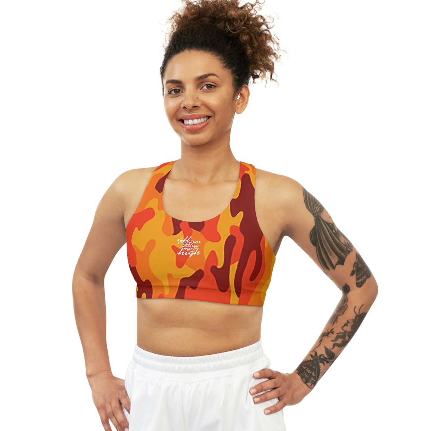 UNO ALL PRAISES Seamless Sports Bra (AOP) Camo Collection