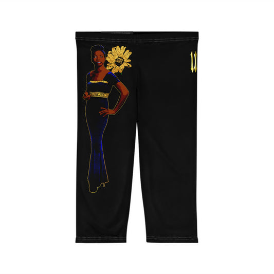 UNO LOVENINA POWERFLOWER Women’s Capri Leggings (AOP)