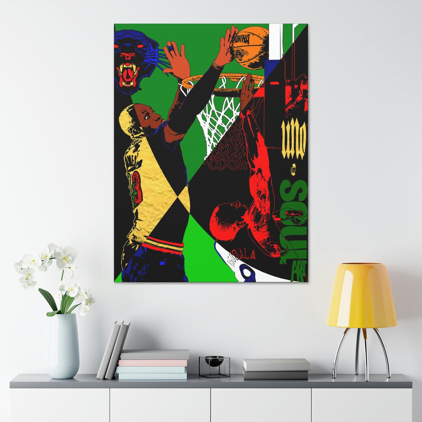 UNO THE BLOCK LoveTheLand 36x48 Canvas Stretched, 1.5''
