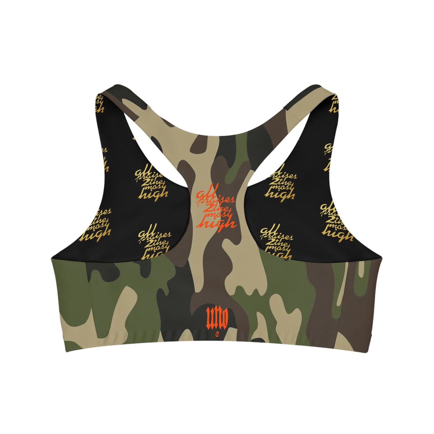 UNO ALL PRAISES Seamless Sports Bra (AOP) Camo Collection