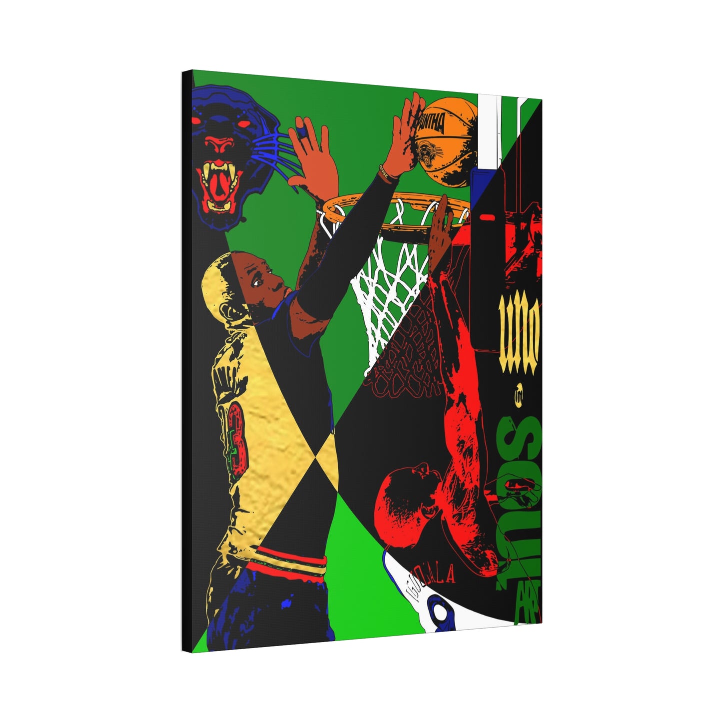 UNO THE BLOCK LoveTheLand 36x48 Canvas Stretched, 1.5''
