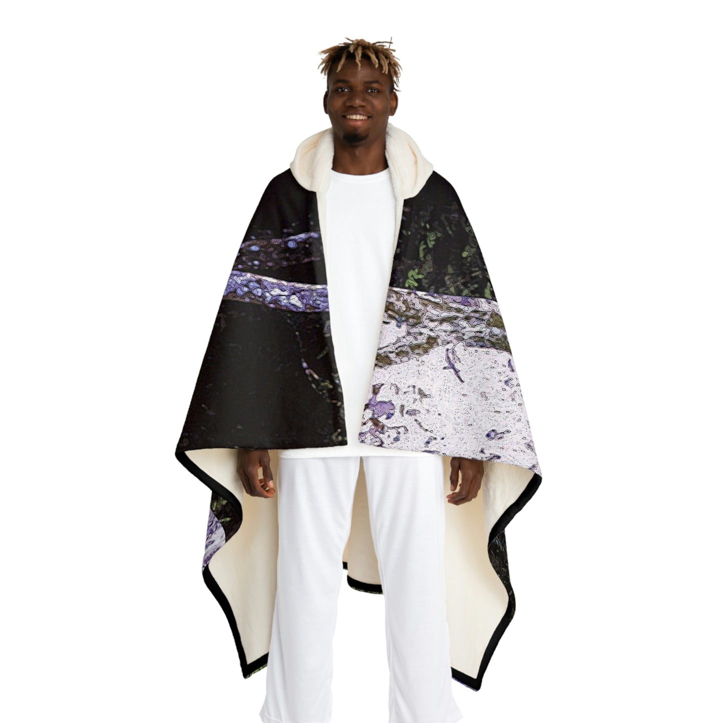 UNO RHINOBABYMAMA STOPKILL'N Hooded Sherpa Fleece Blanket