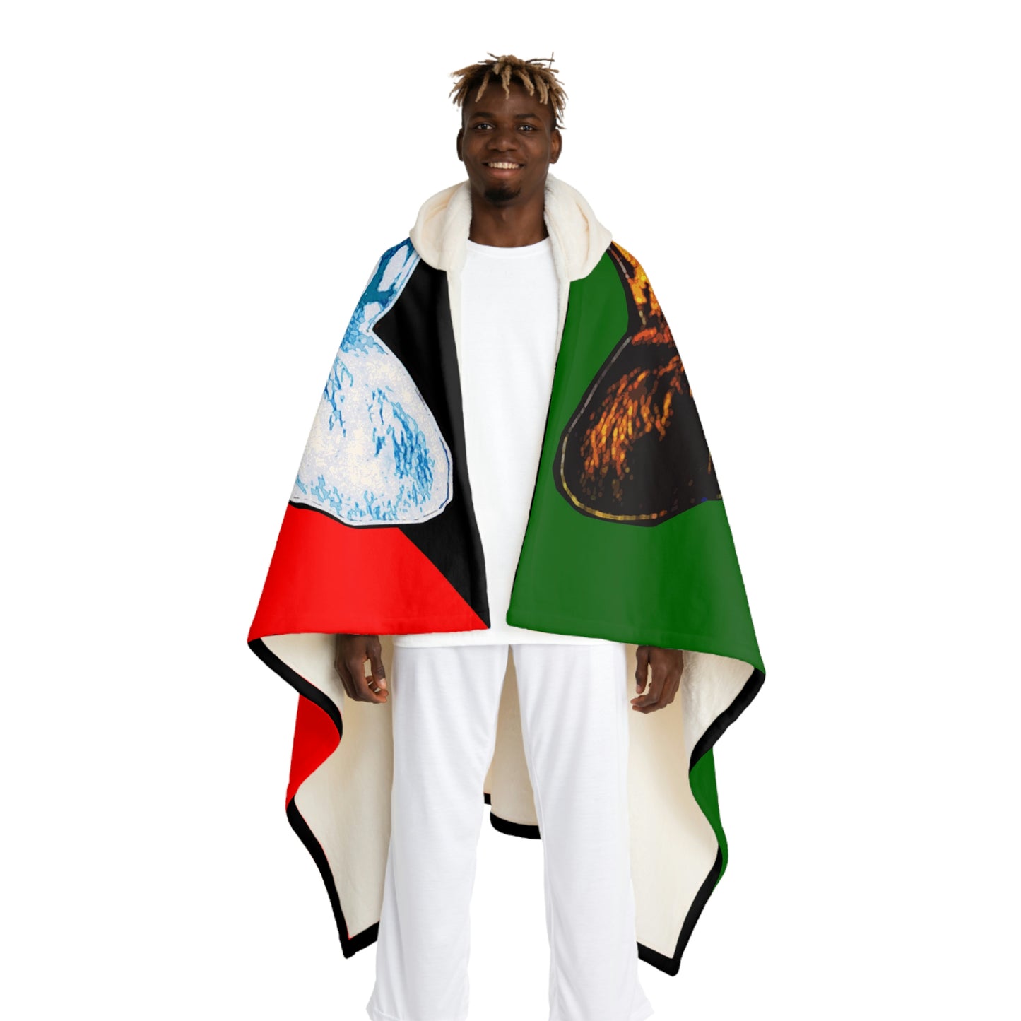 UNO BIGCAT STOPKILL'N Hooded Sherpa Fleece Blanket