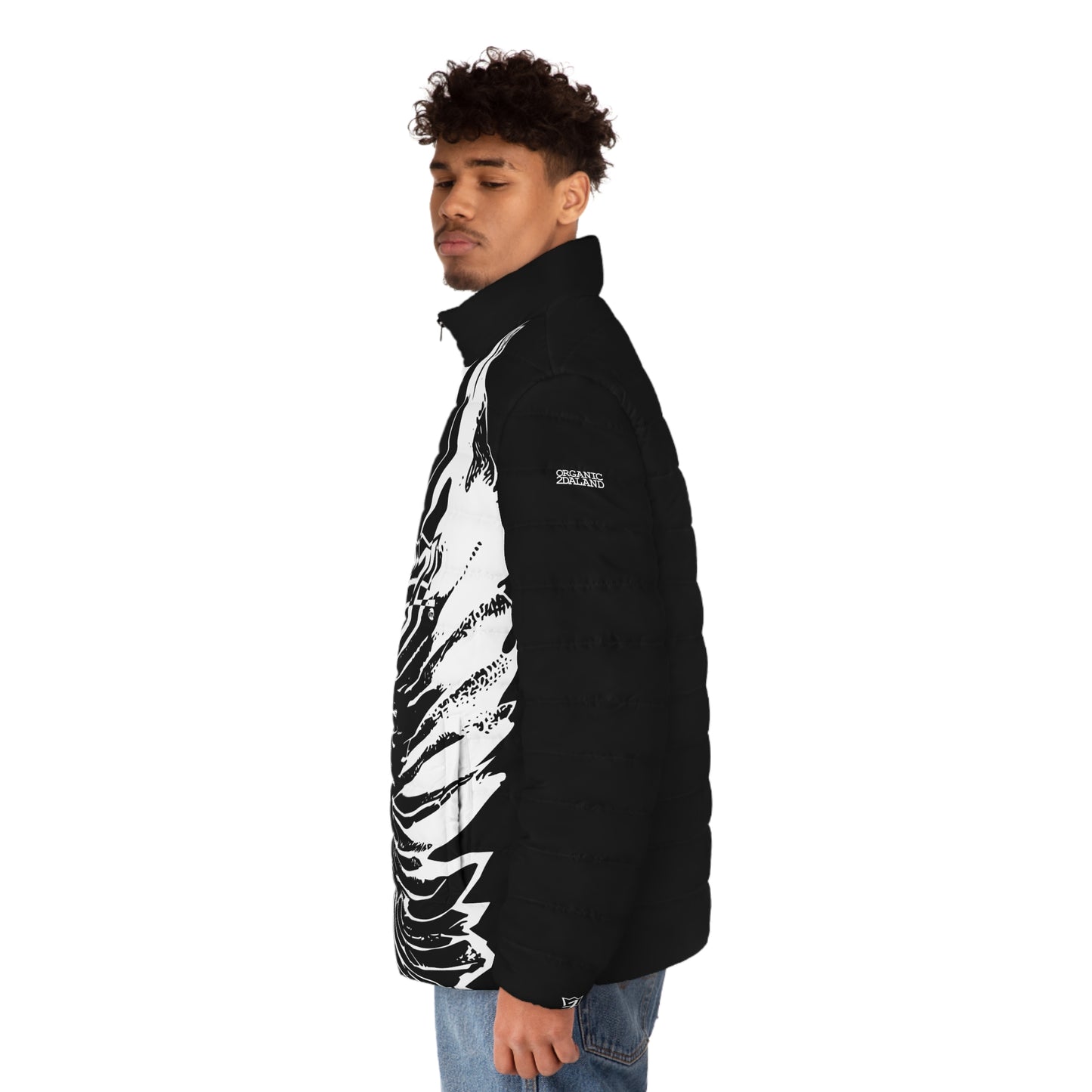 UNO ORGANIC ANGLE MALCOLM Men's Puffer Jacket (AOP)