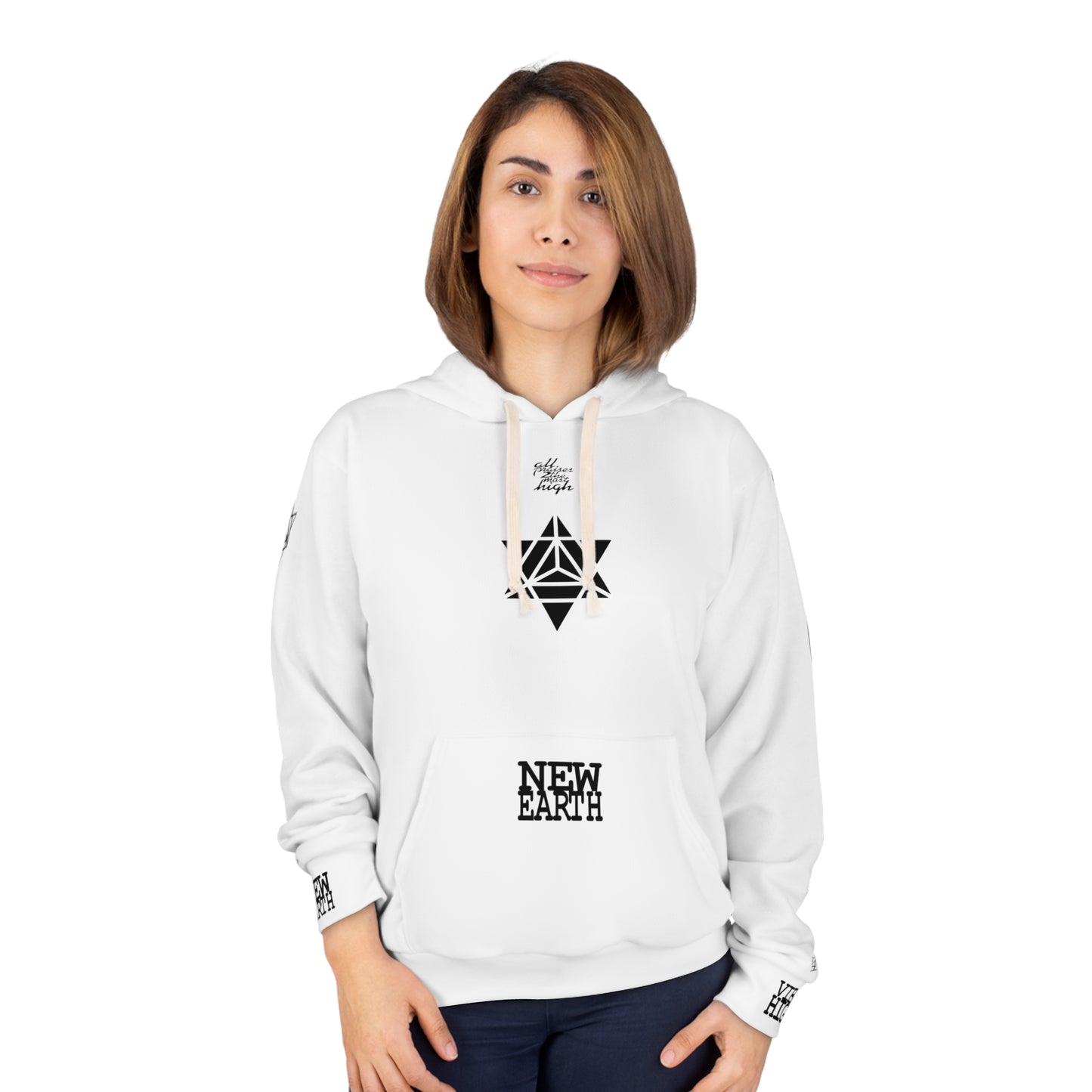 UNO ABSTRACTS NEW EARTH MERKABA Unisex Pullover Hoodie (AOP)