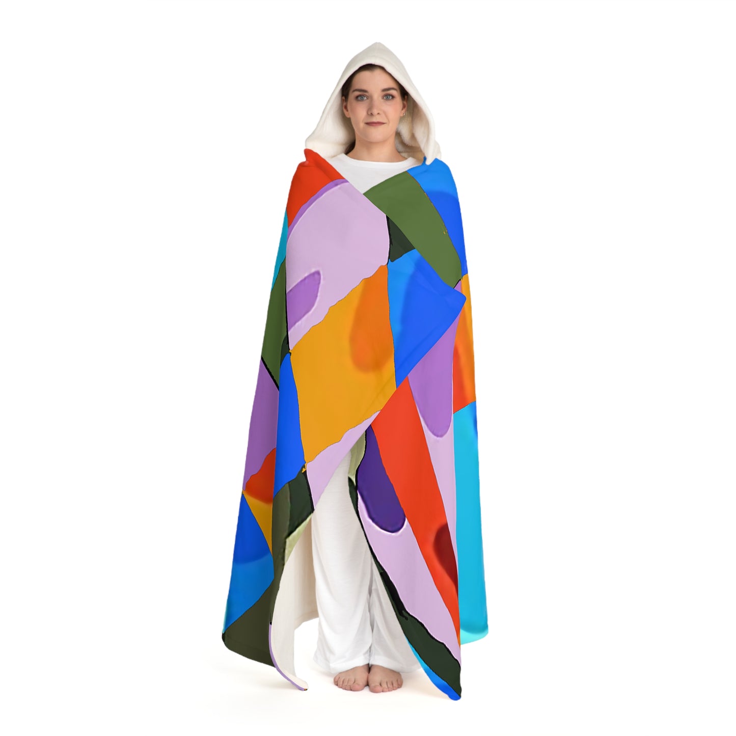 Hooded Sherpa Fleece Blanket