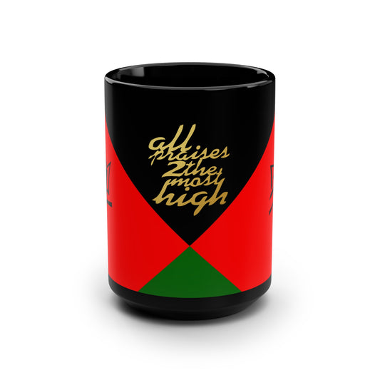 UNO ALL PRAISES Black Mug, 15oz