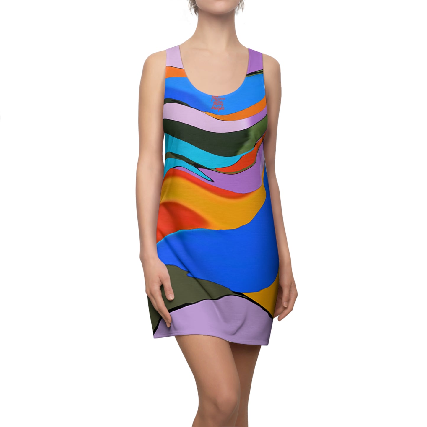 UNO ABSTRACTS Women's Cut & Sew Racerback Dress (AOP)