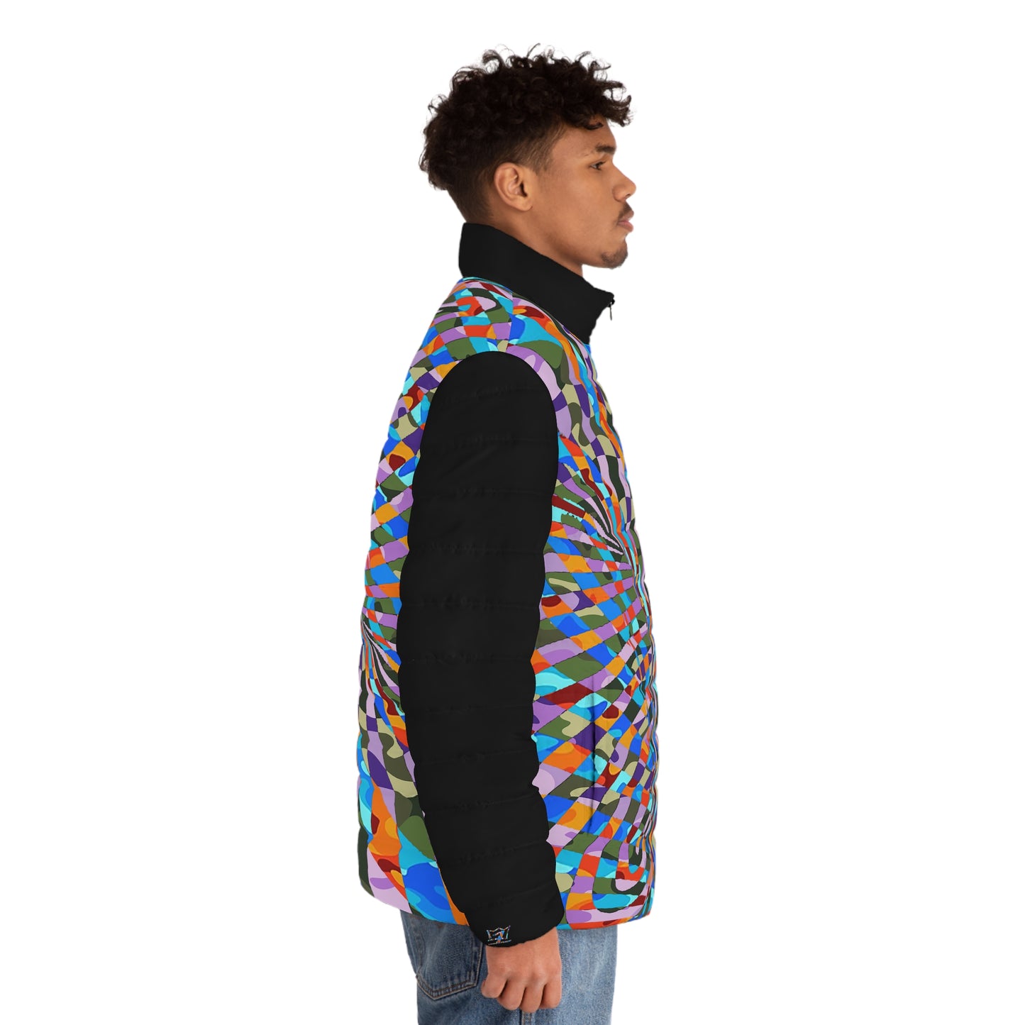 UNO ABSTRACTS Men's Puffer Jacket (AOP)