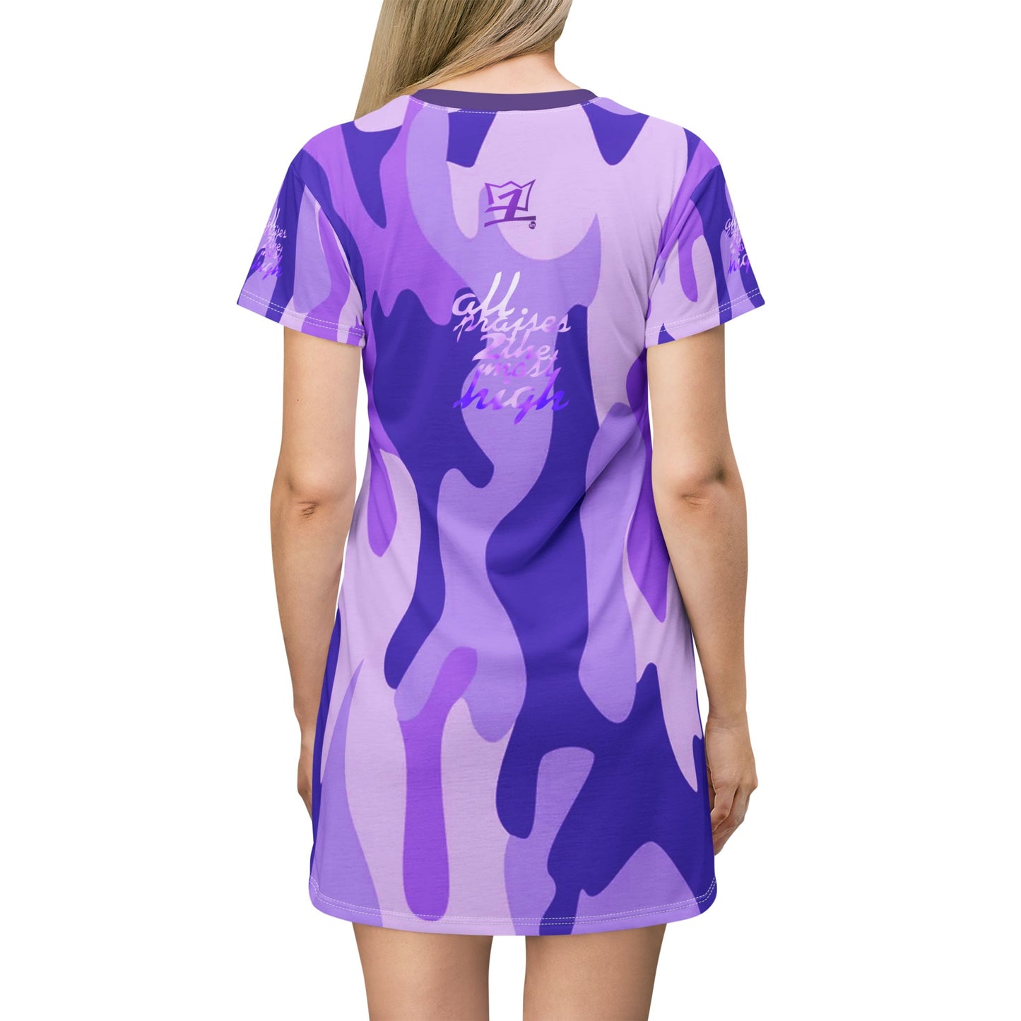 UNO ALL PRAISES All Over Print T-Shirt Dress Camo Collection