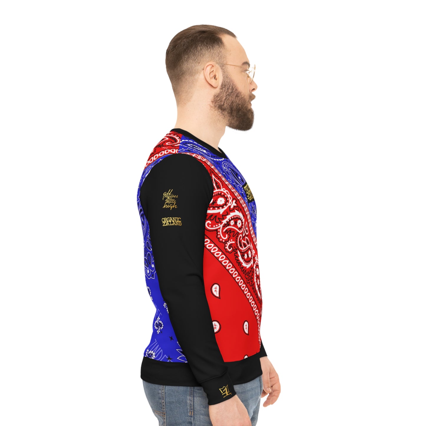 UNO ORGANIC TRIBE=GANG FREE LARRY HOOVER Lightweight Sweatshirt (AOP)