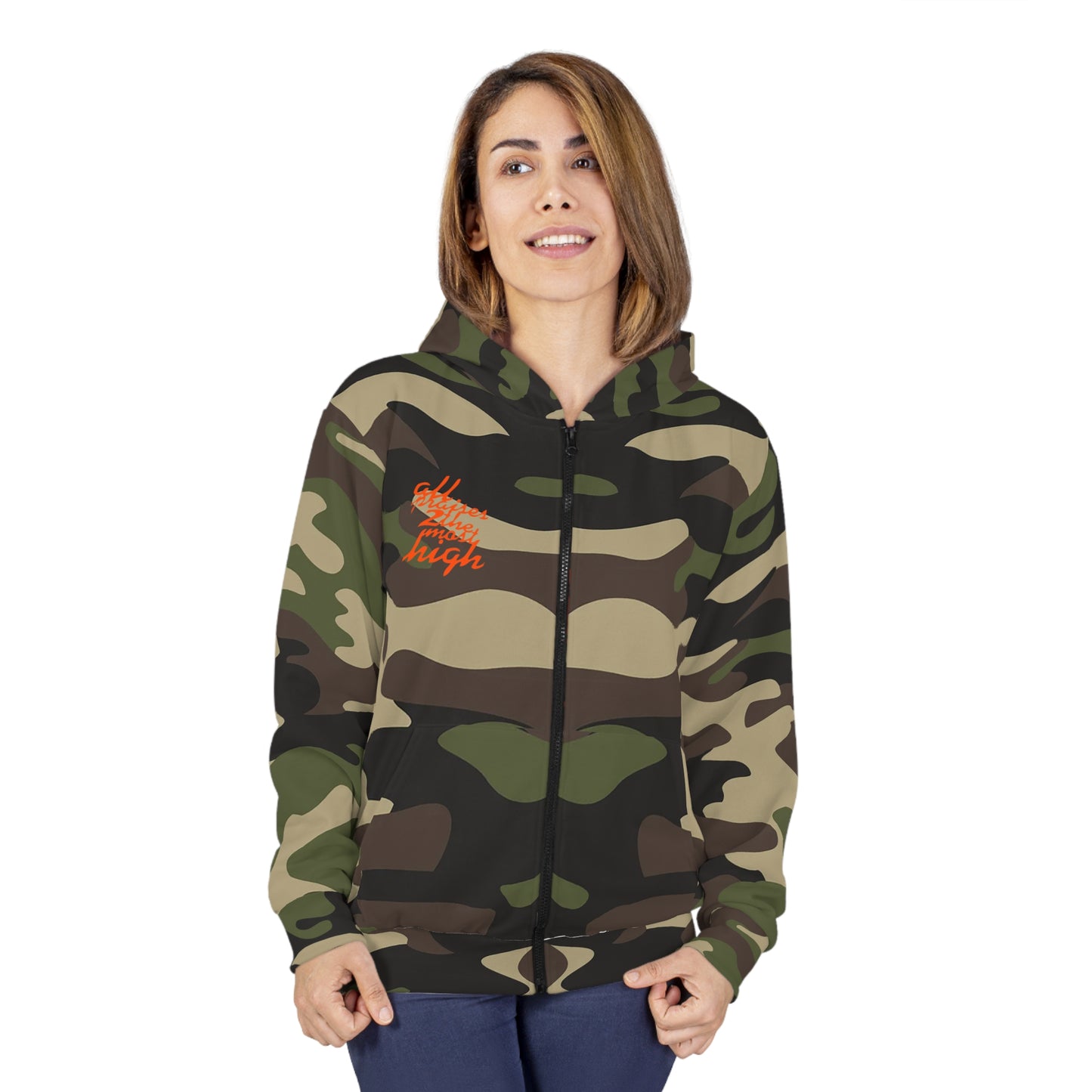 UNO POWERFLOWER AOP Unisex Zip Hoodie Camo Collection