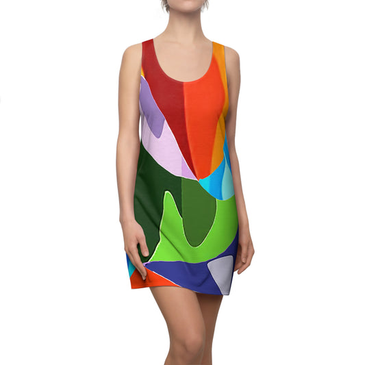 UNO ABSTRACTS Women's Cut & Sew Racerback Dress (AOP)