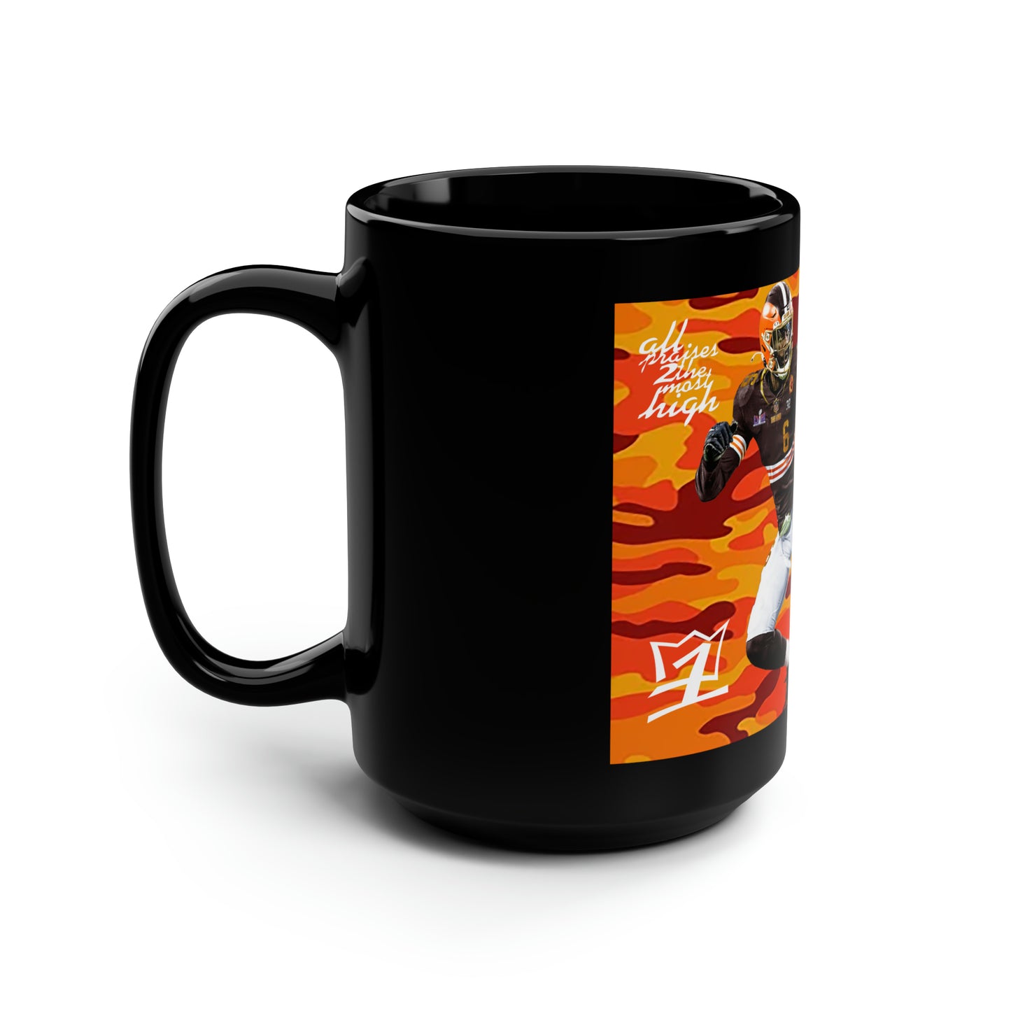 UNO LOVETHELAND CLEVSTHEWORLD Black Mug, 15oz Camo Collection