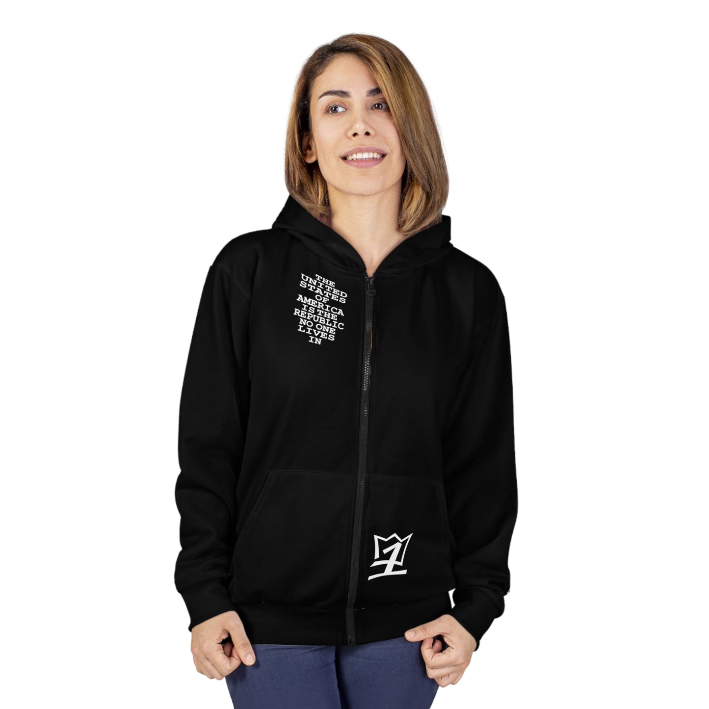 UNO 2THETEPUBLIC MFDOOMALLCAPS AOP Unisex Zip Hoodie