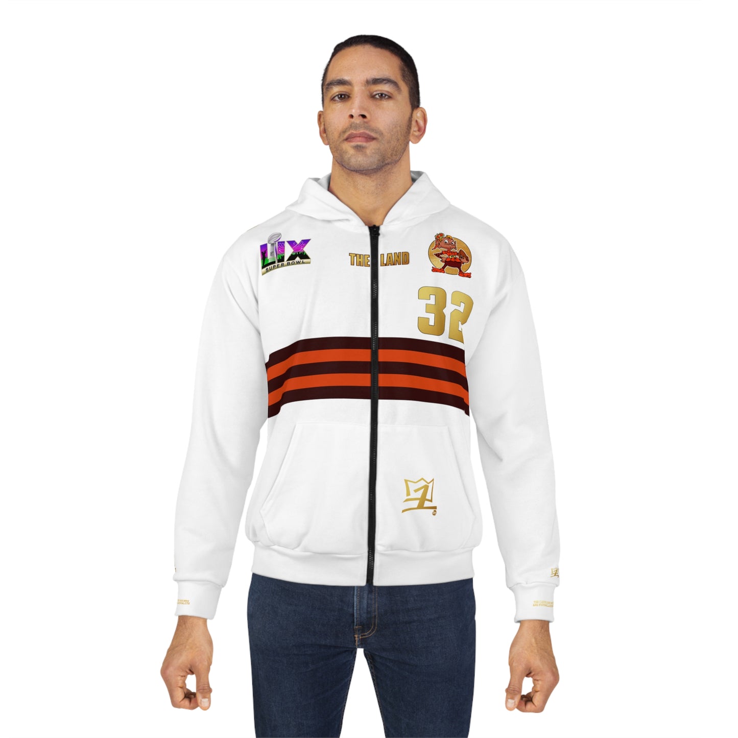 UNO LOVETHELAND RIPJB32 SBLIX Unisex Zip Hoodie (AOP)