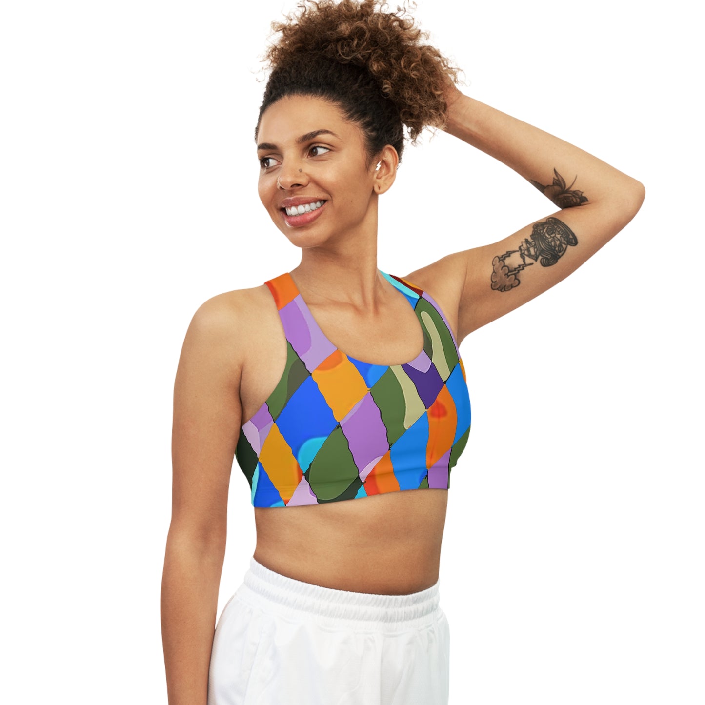 UNO ABSTRACTS Seamless Sports Bra (AOP)