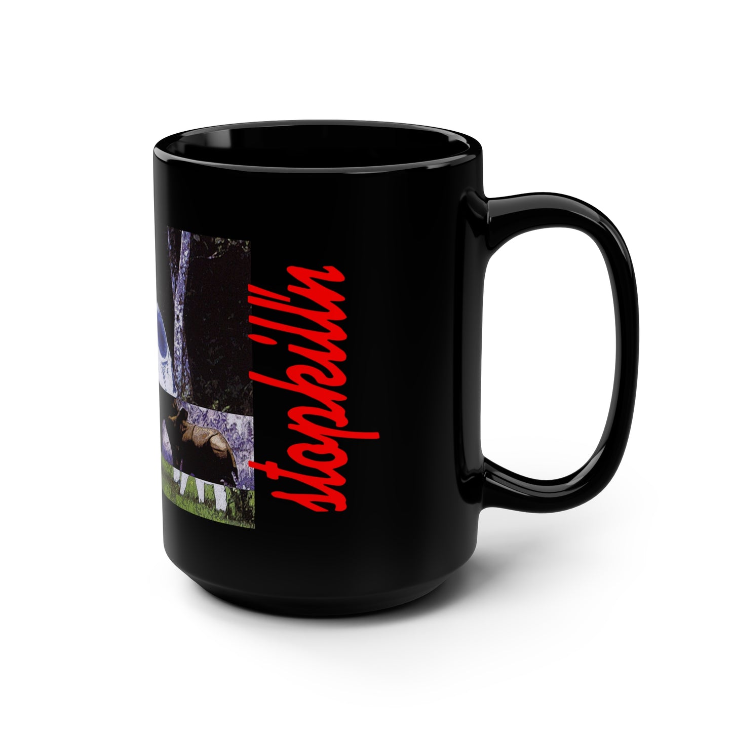 UNO RHINOBABYMAMA STOPKILL'N Black Mug, 15oz