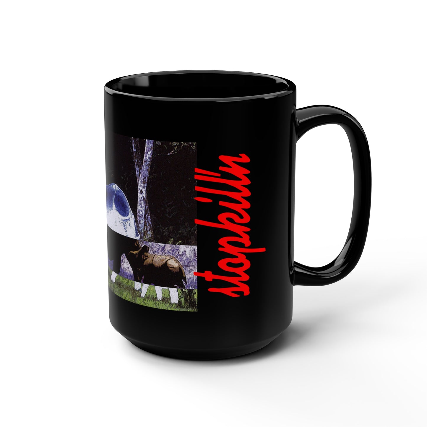 UNO RHINOBABYMAMA STOPKILL'N Black Mug, 15oz