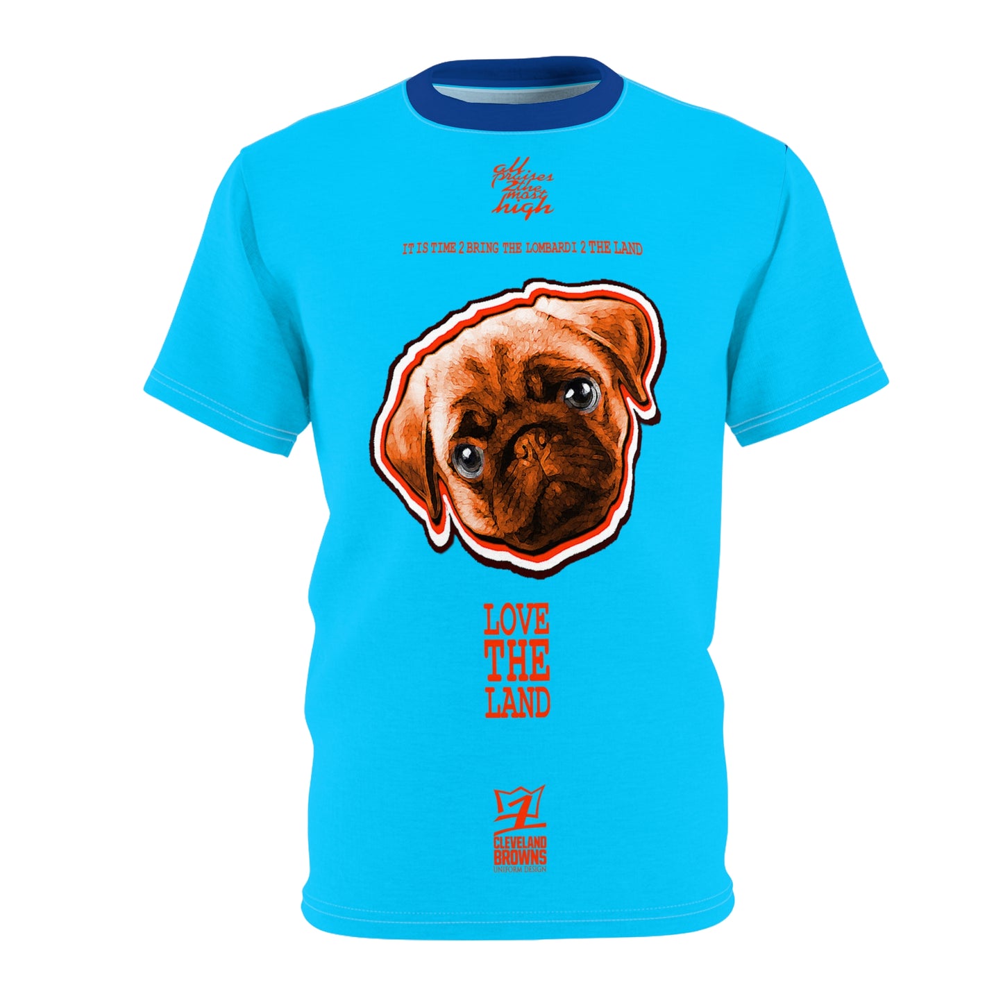 UNO LOVETHELAND BROWNSPUG Unisex Cut & Sew Tee (AOP)