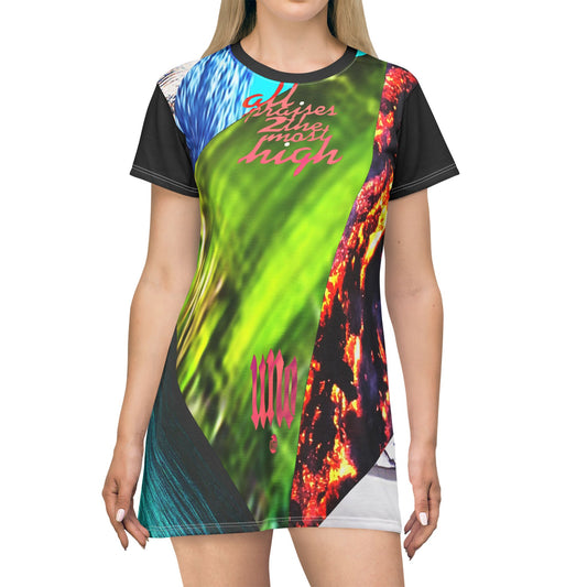 UNO ALLPRAISES V All Over Print T-Shirt Dress