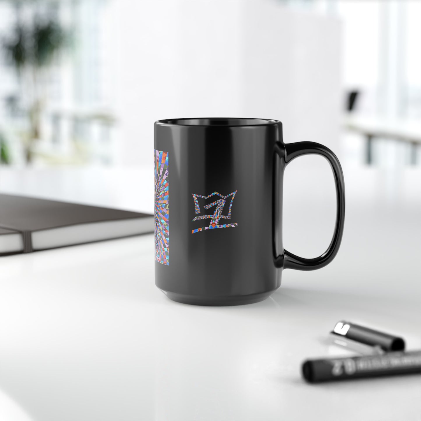 UNO ABSTRACT Black Mug (11oz, 15oz)