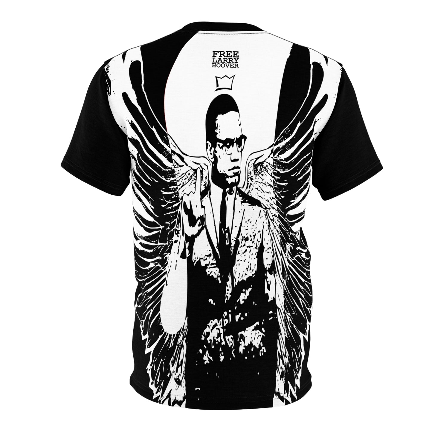 UNO ORGANIC ANGEL MALCOLM FREE LARRY HOOVER  Unisex Cut & Sew Tee (AOP)