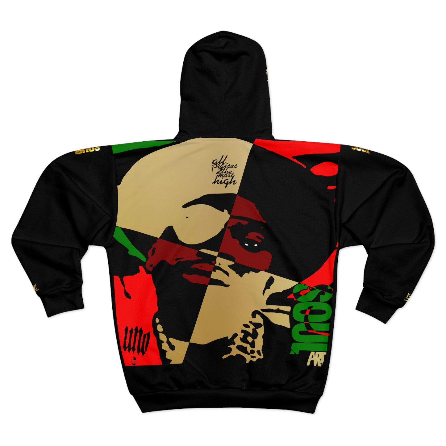 UNO SOULART LOVESLICKRICK LADIDADI  AOP Unisex Zip Hoodie