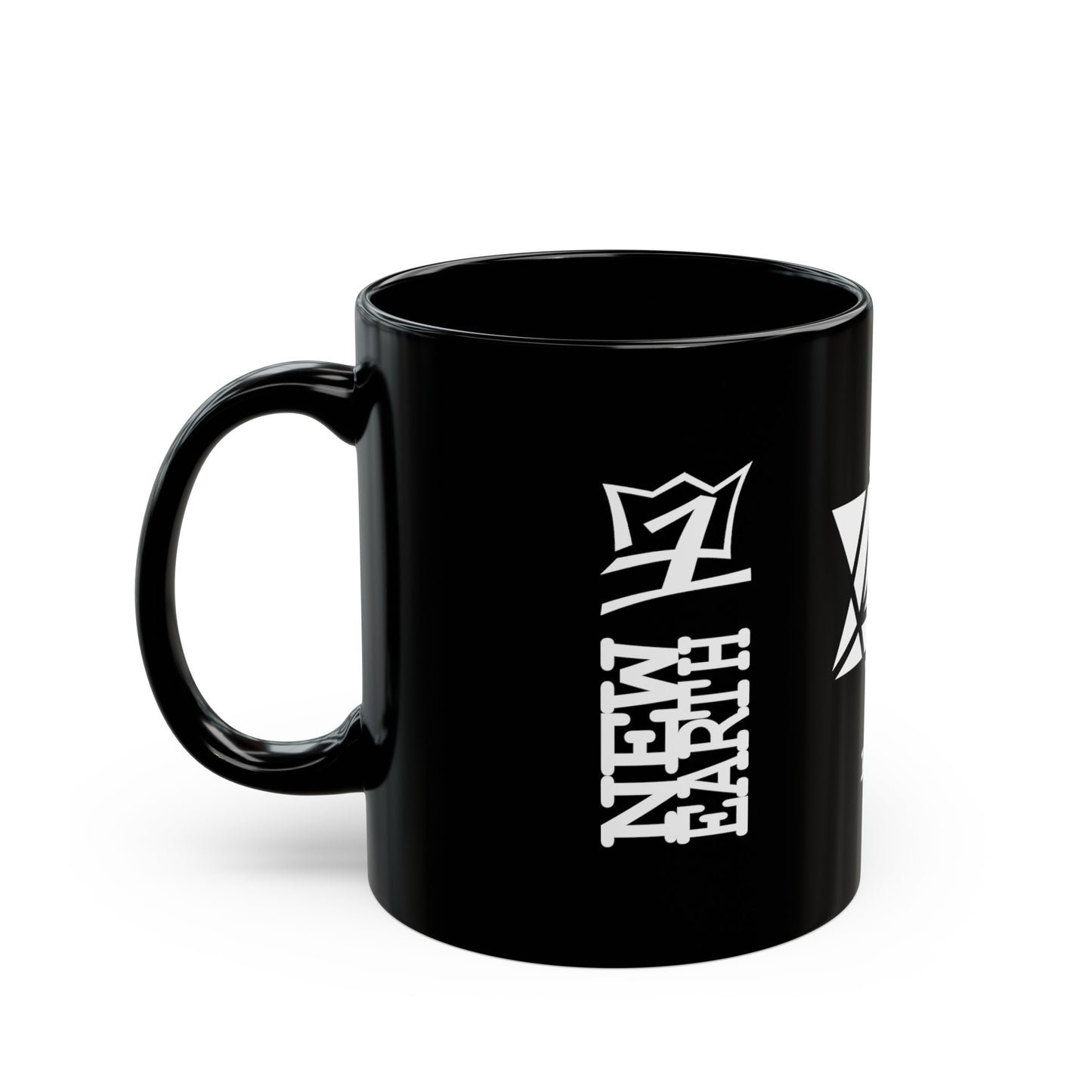 UNO ABSTRACTS NEW EARTH MERKABA Black Mug (11oz, 15oz)