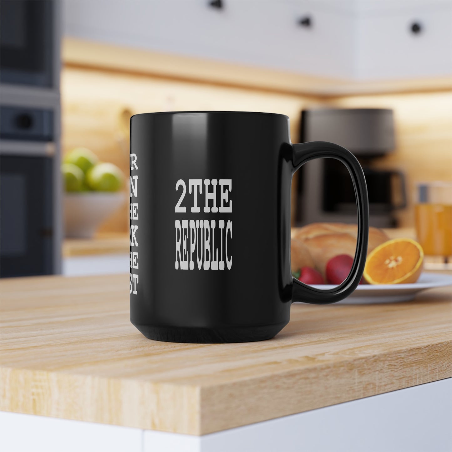 UNO 2THEREPUBLIC MARK OF THE BEAST Black Mug, 15oz