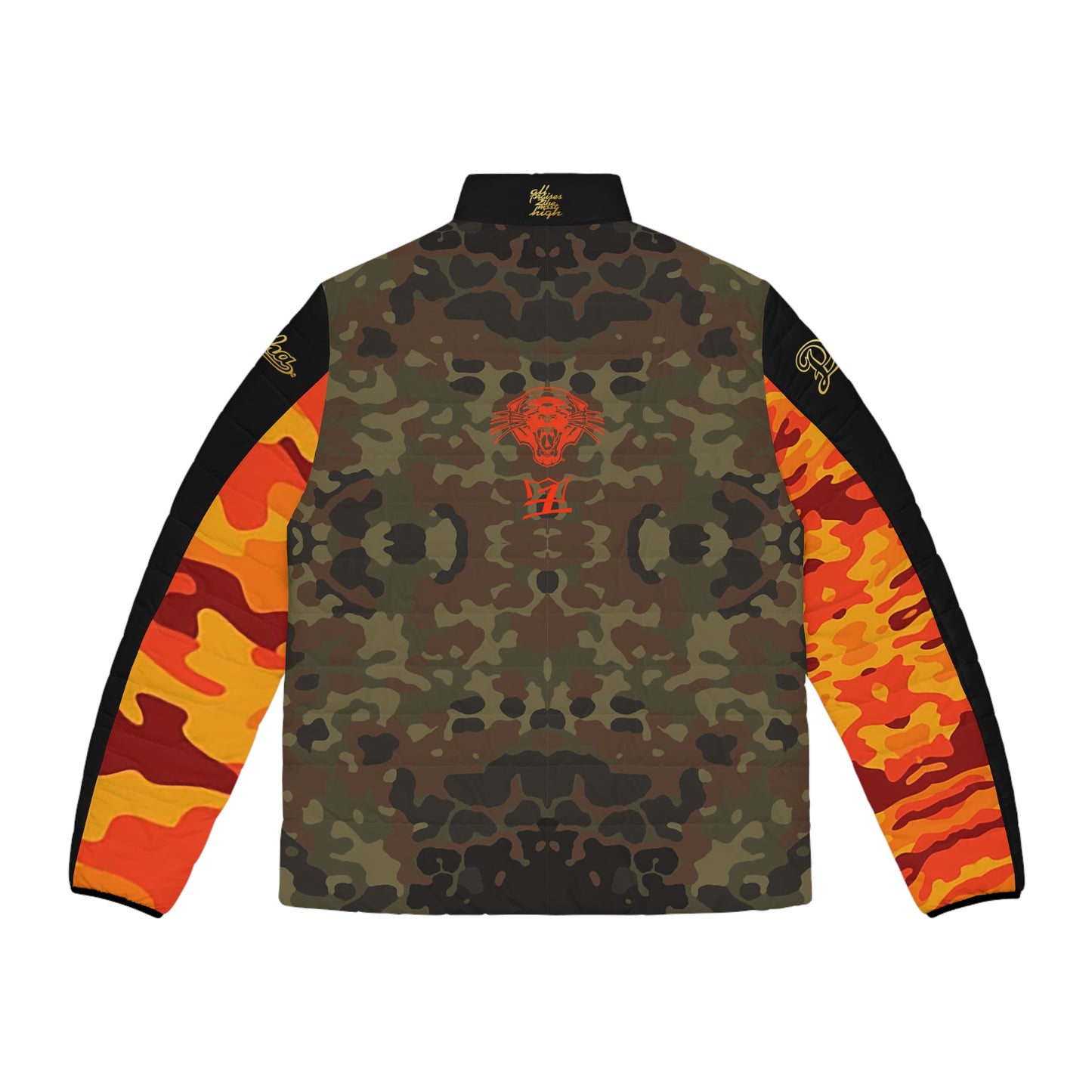 UNO PANTHA Men's Puffer Jacket (AOP) Camo Collection