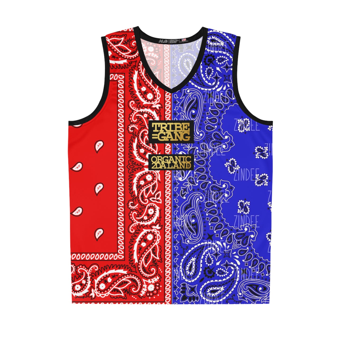 UNO ORGANIC TRIBE=GANG FREE LARRY HOOVER Basketball Jersey (AOP)