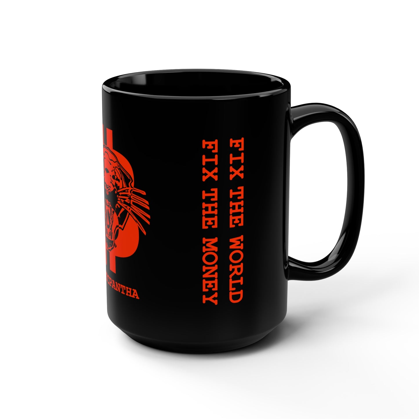 UNOBTCPANTHA Black Mug, 15oz