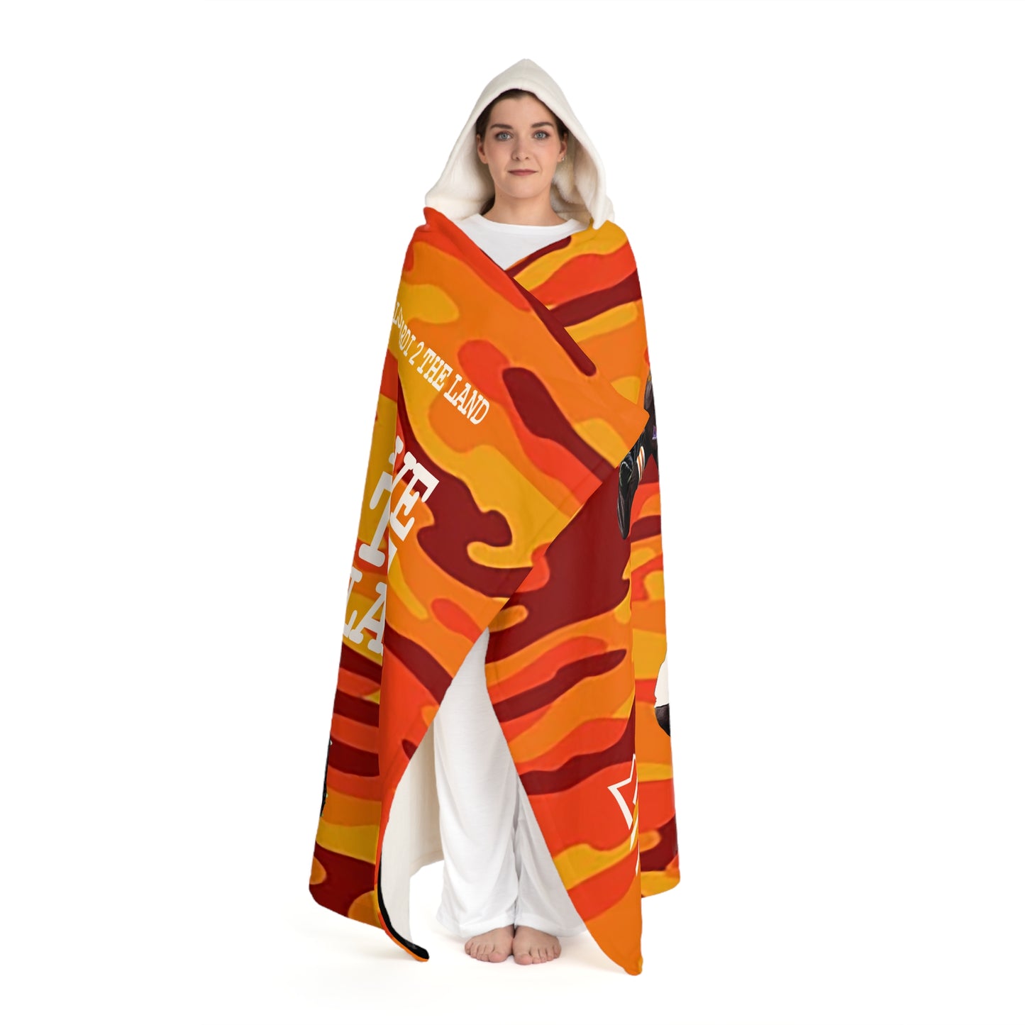 UNO LOVETHELAND Hooded Sherpa Fleece Blanket Camo Collection