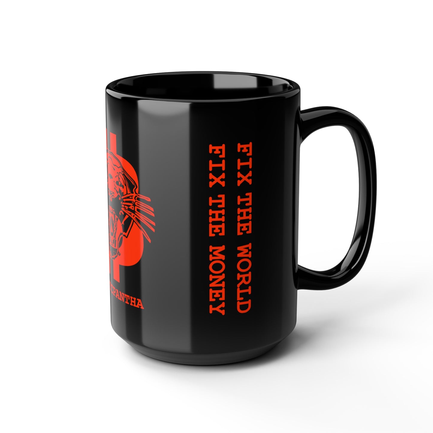 UNOBTCPANTHA Black Mug, 15oz