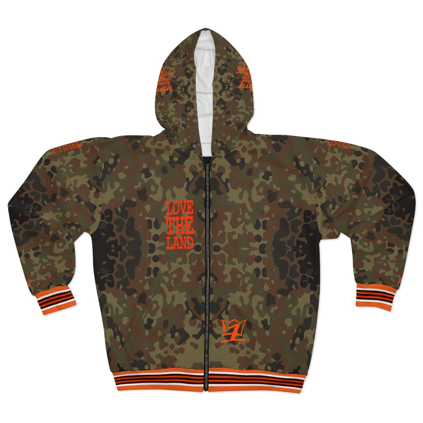 UNO LOVETHELAND AOP Unisex Zip Hoodie Camo Collection