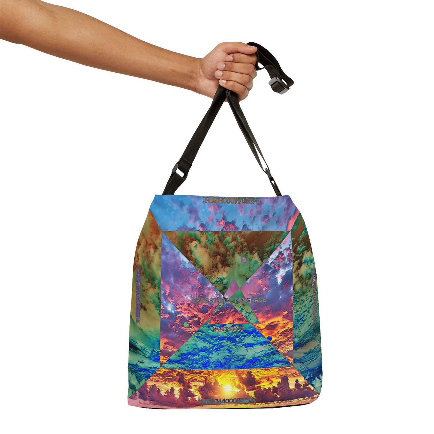 UNO ABSTRACT CELESTIAL LANGUAGE Adjustable Tote Bag (AOP)