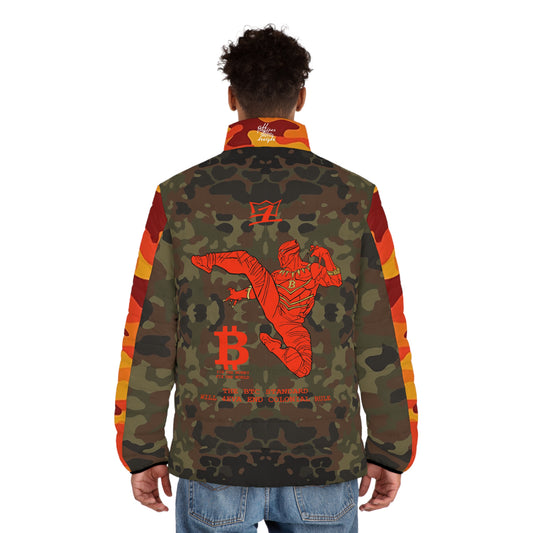 UNO BTCPANTHA BTCPANTHA Men's Puffer Jacket (AOP) Camo Collection