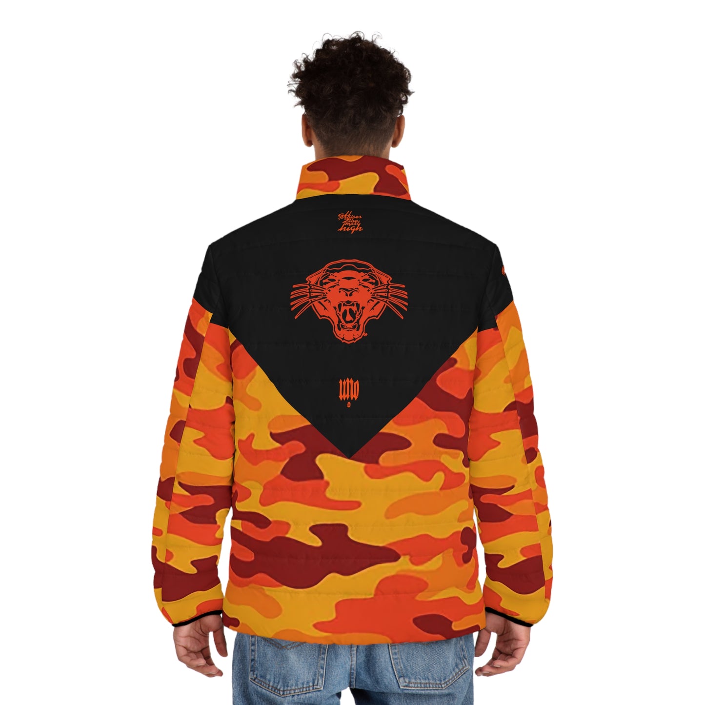 UNO PANTHA Men's Puffer Jacket (AOP) Camo Collection