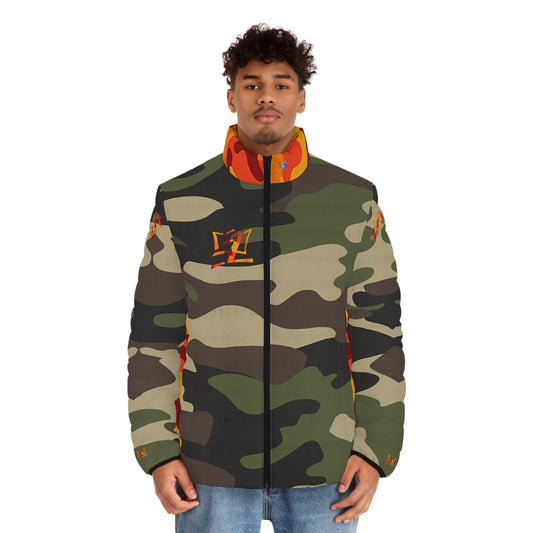 UNO PANTHA Men's Puffer Jacket (AOP) Camo Collection