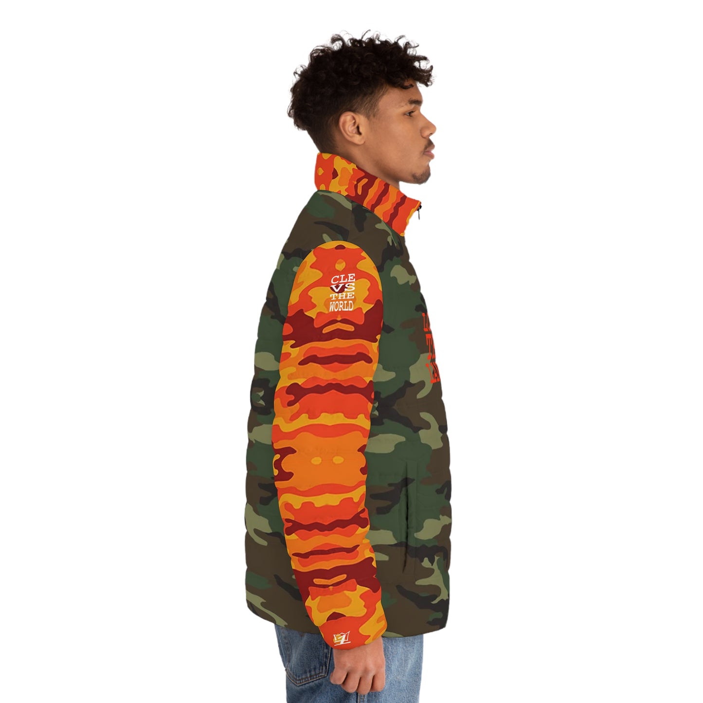 UNO LOVETELAND Men's Puffer Jacket (AOP) Camo Collection