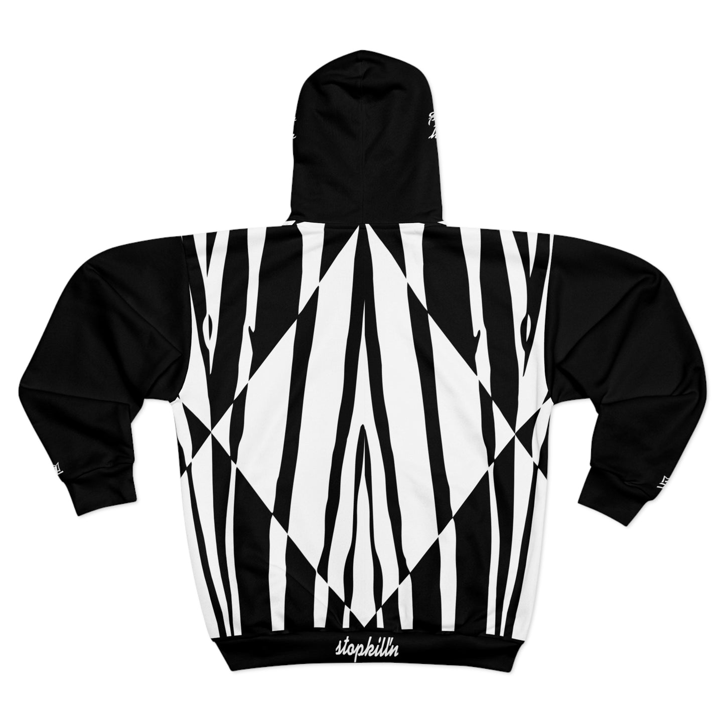 UNO STOPKILL'N ZEBRALOVE Unisex Zip Hoodie (AOP)