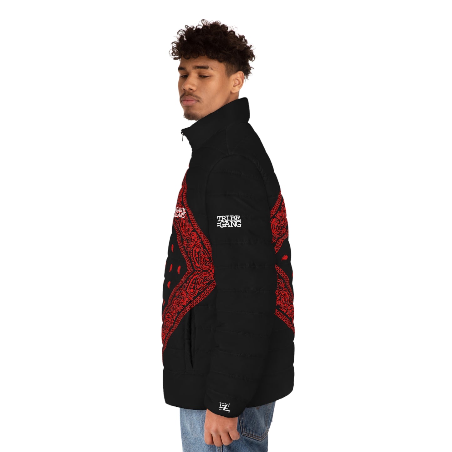 UNO ORGANIC TRIBE=GANG FREE TOOKIE WILLIAMS Men's Puffer Jacket (AOP)
