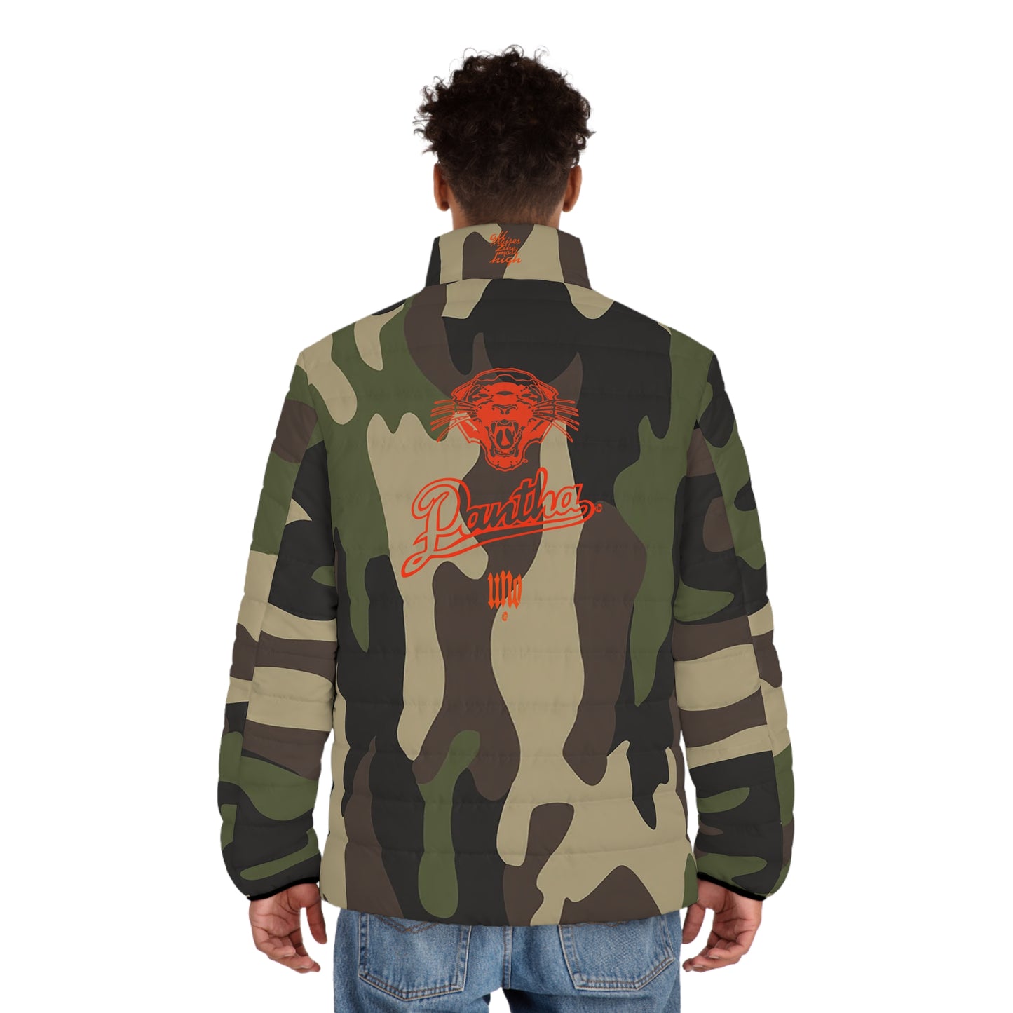 UNO PANTHA Men's Puffer Jacket (AOP) Camo Collection