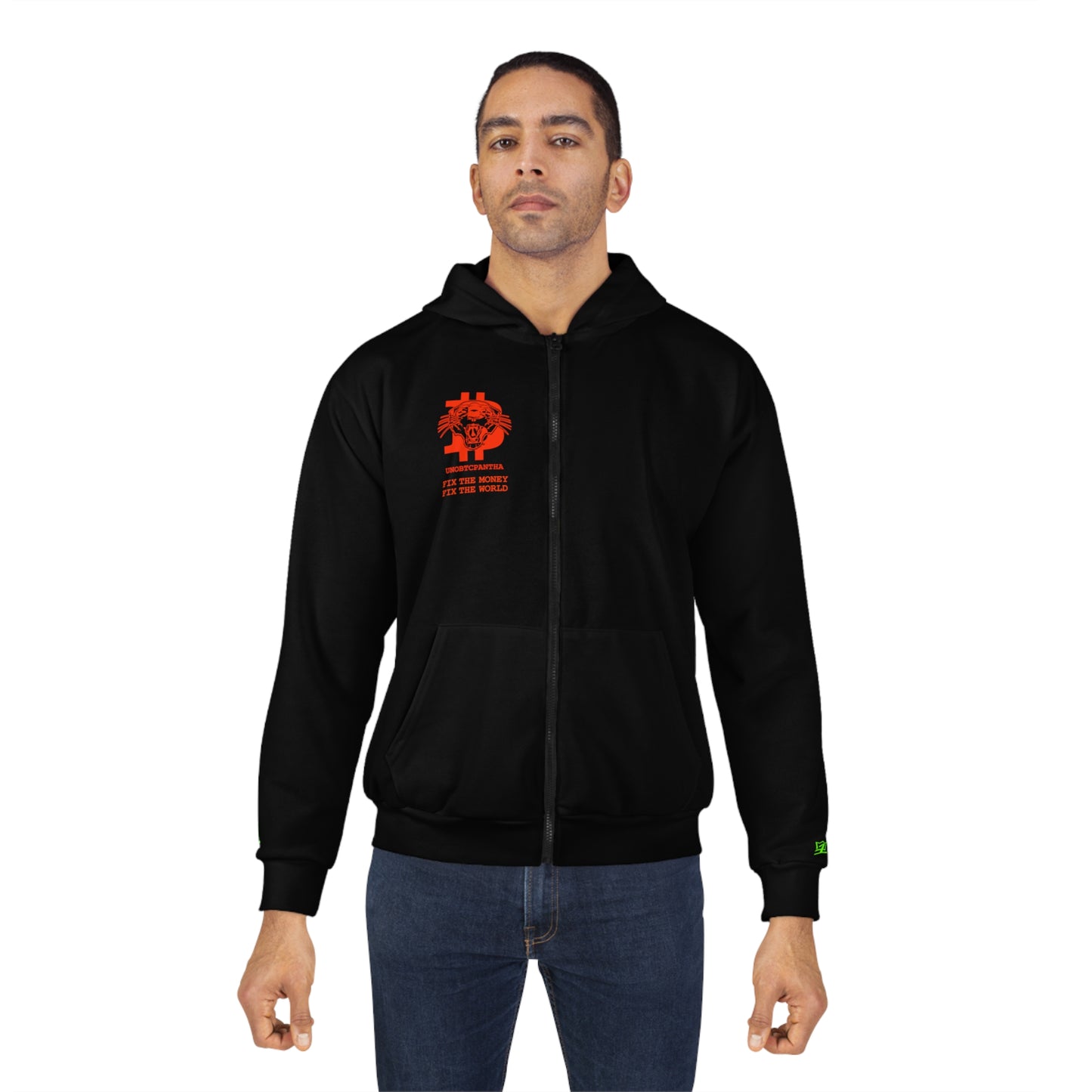 UNOBTCPANTHA Unisex Zip Hoodie (AOP)