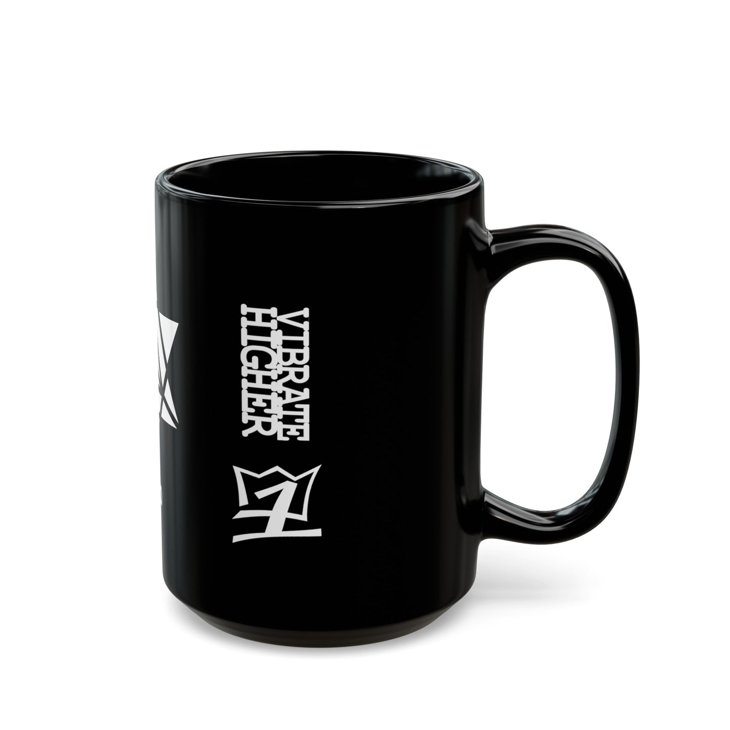 UNO ABSTRACTS NEW EARTH MERKABA Black Mug (11oz, 15oz)