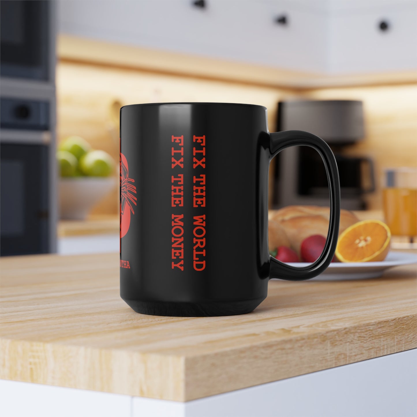 UNOBTCPANTHA Black Mug, 15oz