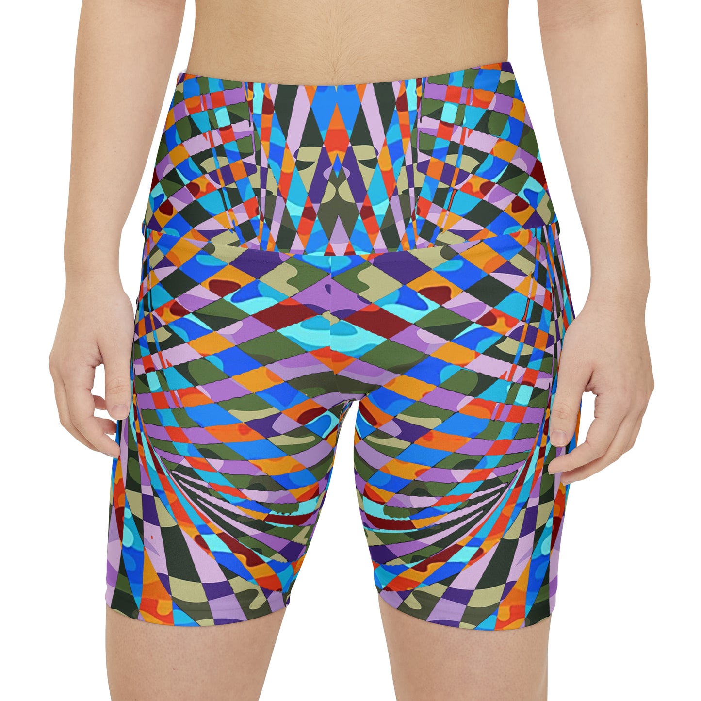 UNO ABSTRACTS Women's Workout Shorts (AOP)