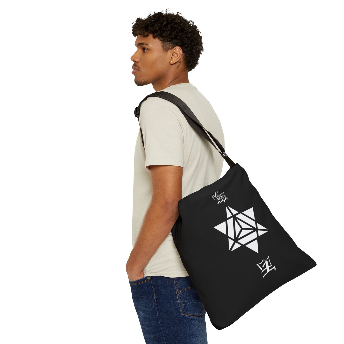 UNO ABSTRACTS NEW EARTH MERKABA Adjustable Tote Bag (AOP)